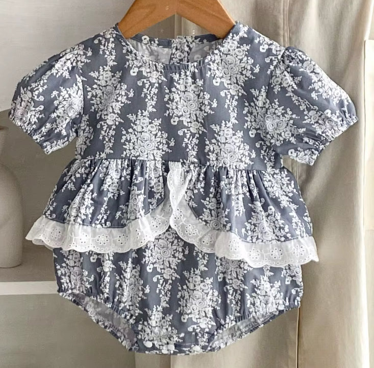 Cutesy Blue gray Romper